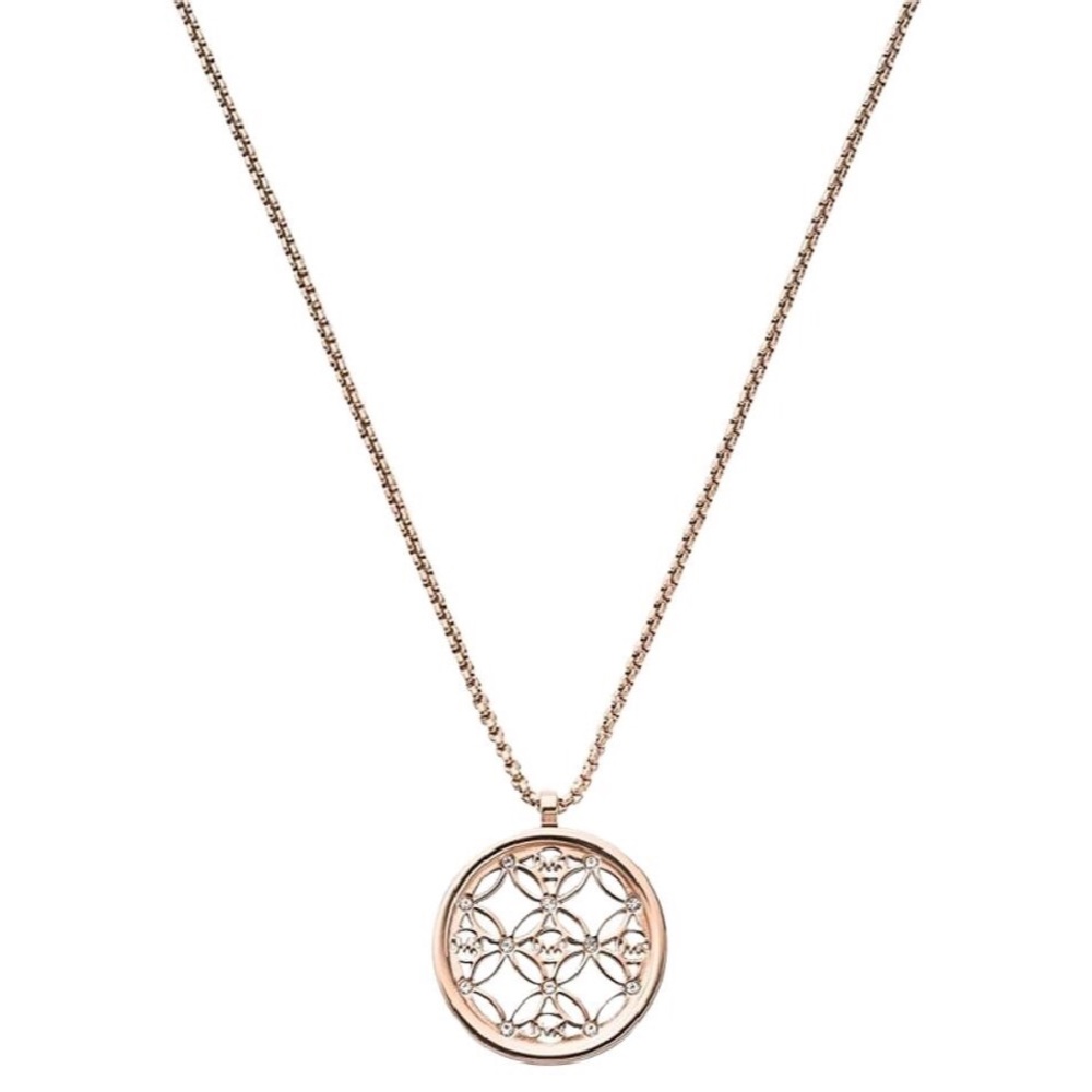🌹Michael Kors Rose Gold Monogram Sweater Necklace